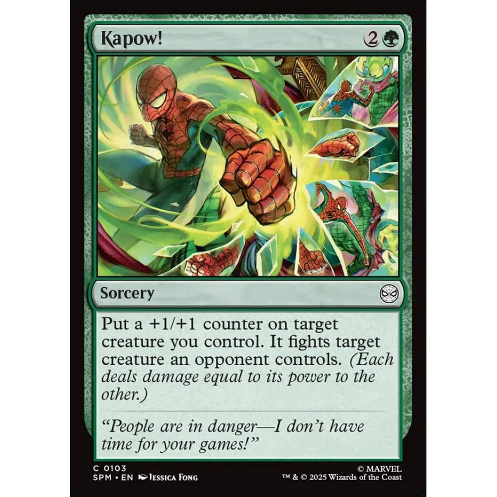 Kapow! common 103 Magic the Gathering Marvel's Spider-Man