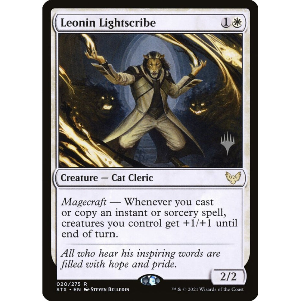 Leonin Lightscribe rare 20p Magic the Gathering Strixhaven: School of Mages Promos