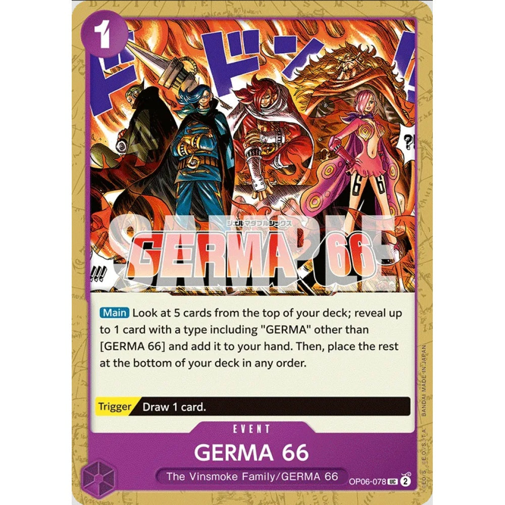 GERMA 66, OP06-078, Uncommon, One Piece, Wings of the Captain
