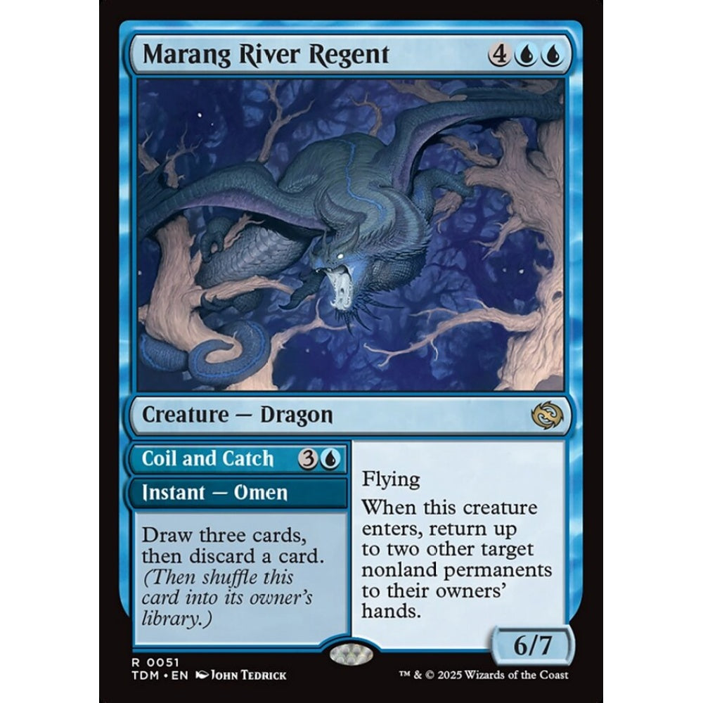 Marang River Regent // Coil and Catch rare 51 Magic the Gathering Tarkir: Dragonstorm