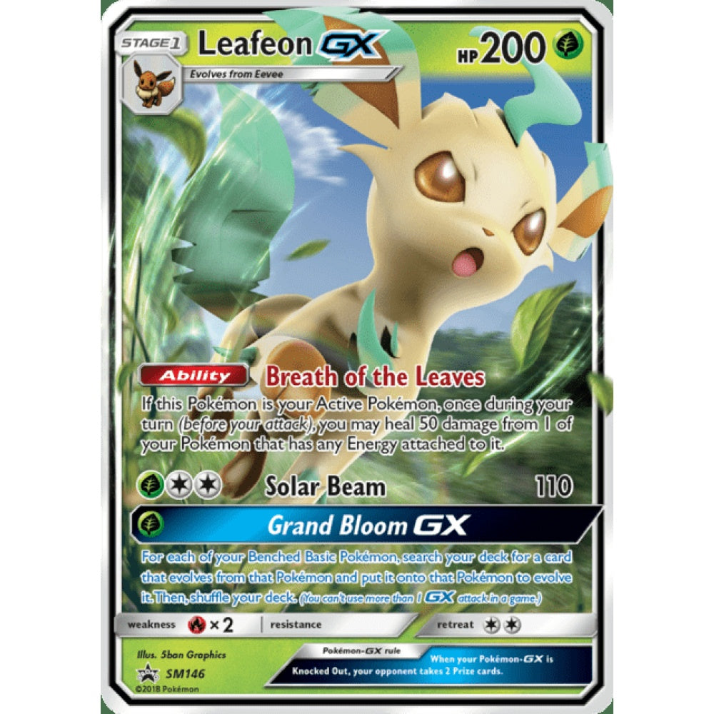 Leafeon-GX Black Star Promo SM146 Pokemon Card Game Sun & Moon Promos