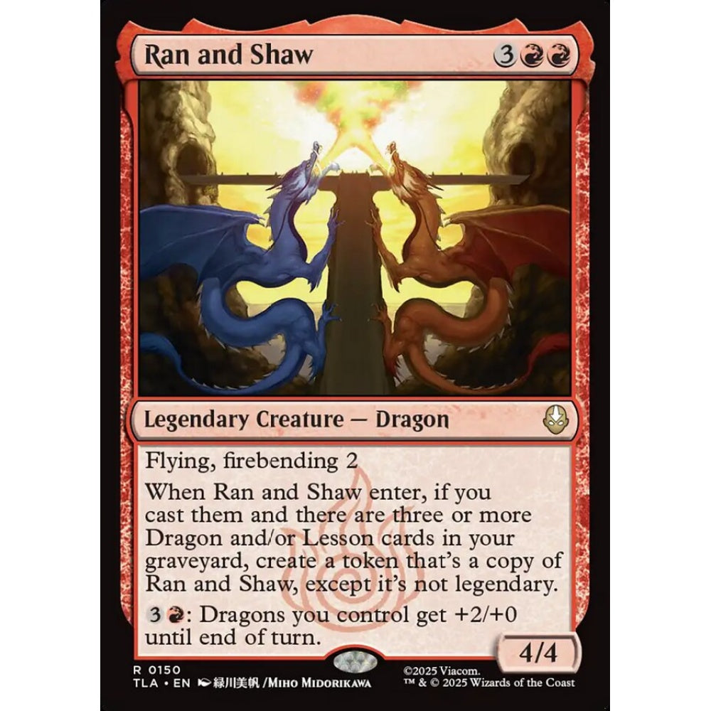 Ran and Shaw rare 150 Magic the Gathering Avatar: The Last Airbender
