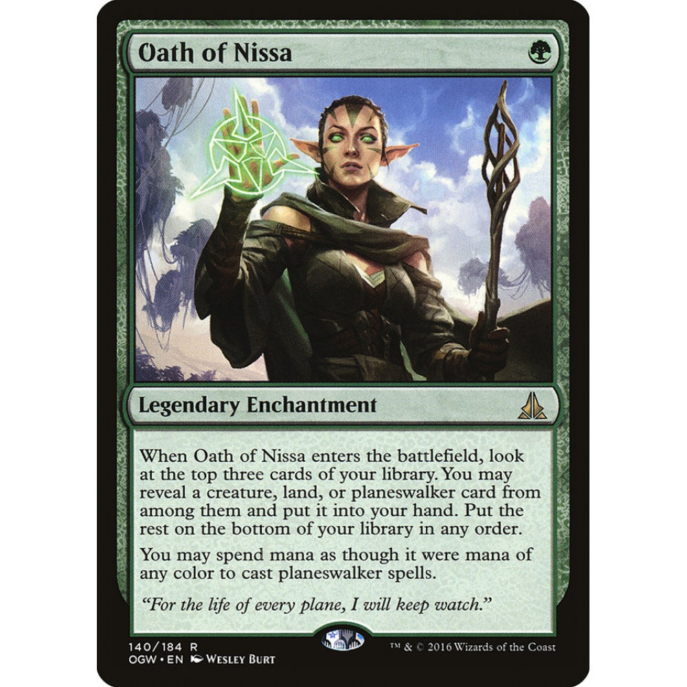 Oath of Nissa rare 140 Magic the Gathering Oath of the Gatewatch