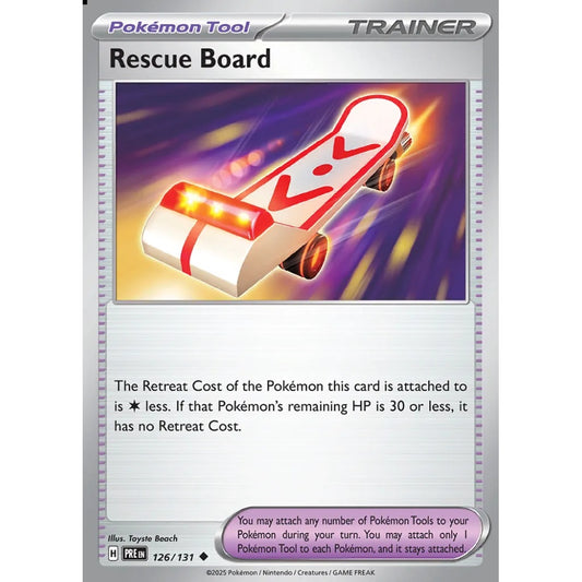 Rescue Board Uncommon 126/131 Pokemon Card Game Prismatic Evolutions