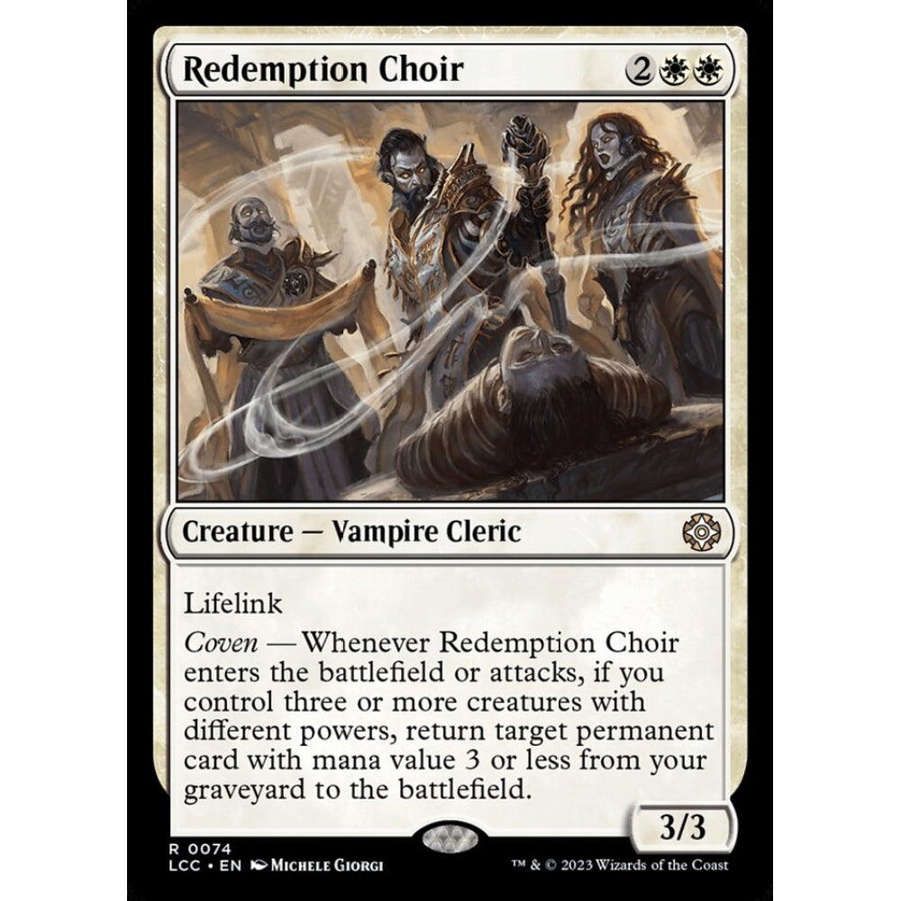 Redemption Choir, rare, 74, Magic the Gathering, The Lost Caverns of Ixalan Commander