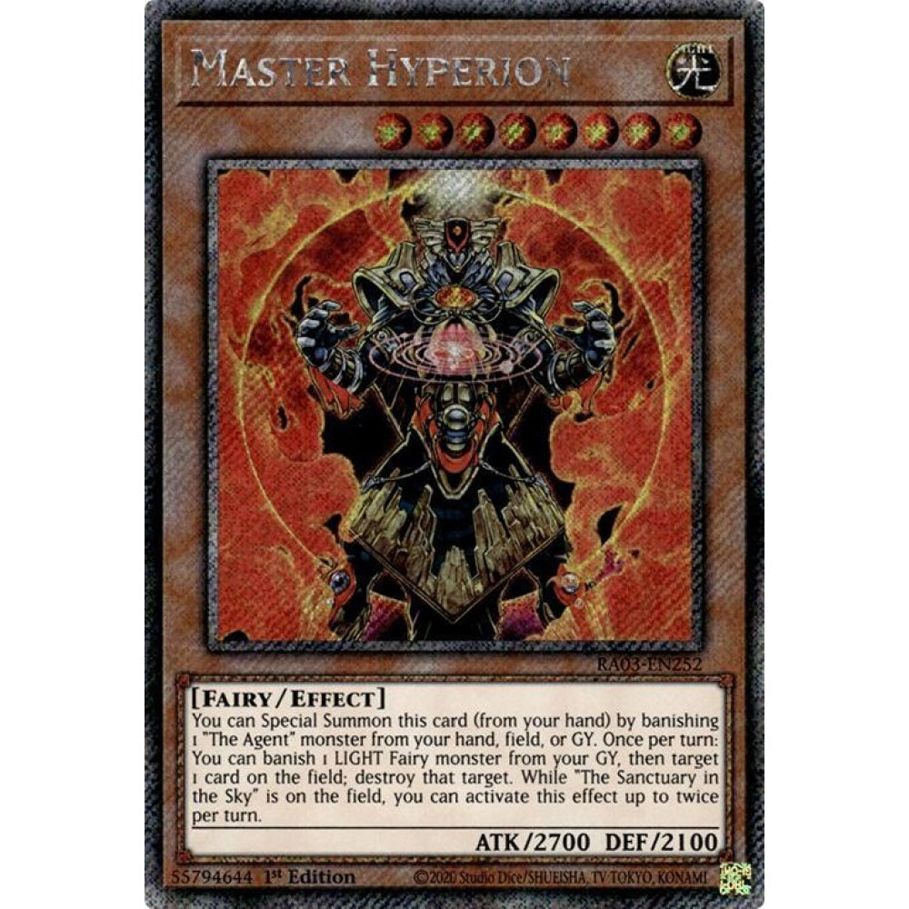 Master Hyperion (Platinum Secret Rare) RA03-EN252 Platinum Rare Yu-Gi-Oh Quarter Century Bonanza