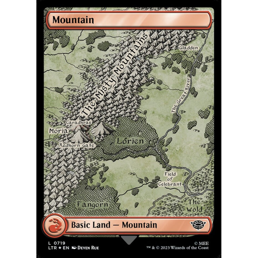 Mountain, common, 719, Magic the Gathering, The Lord of the Rings: Tales of Middle-earth