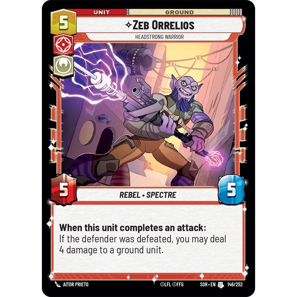 Zeb Orrelios, 146, U, Star Wars Unlimited, Sparks Of Rebellion