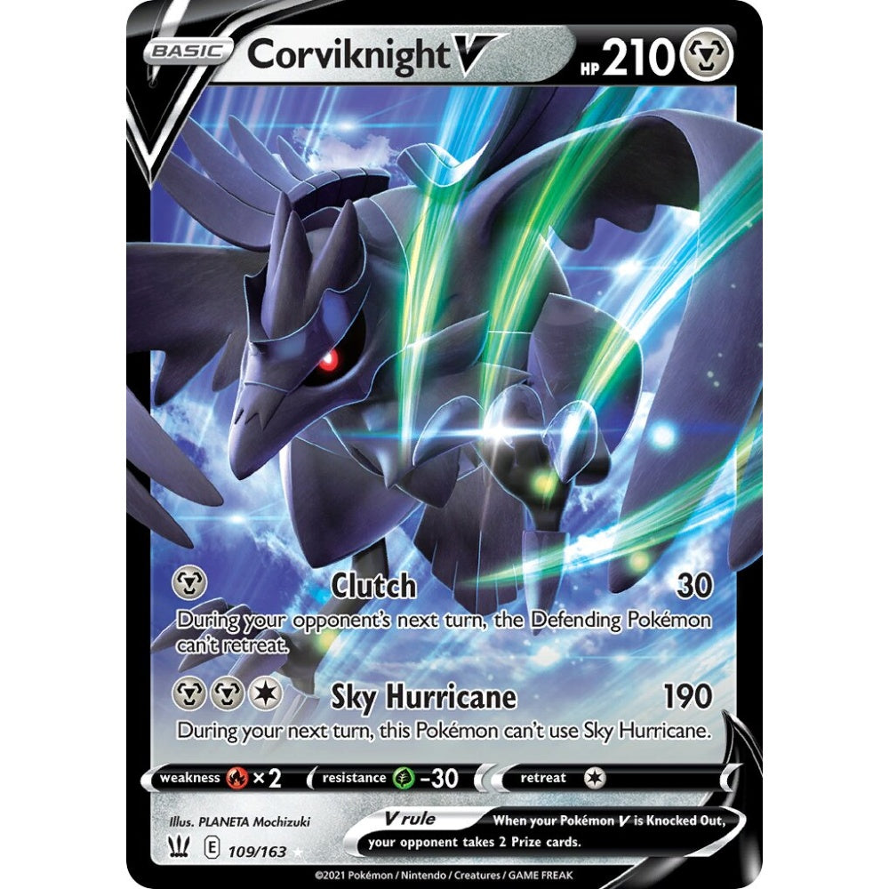 Corviknight V Holo Rare V 109/163 Pokemon Card Game Battle Styles