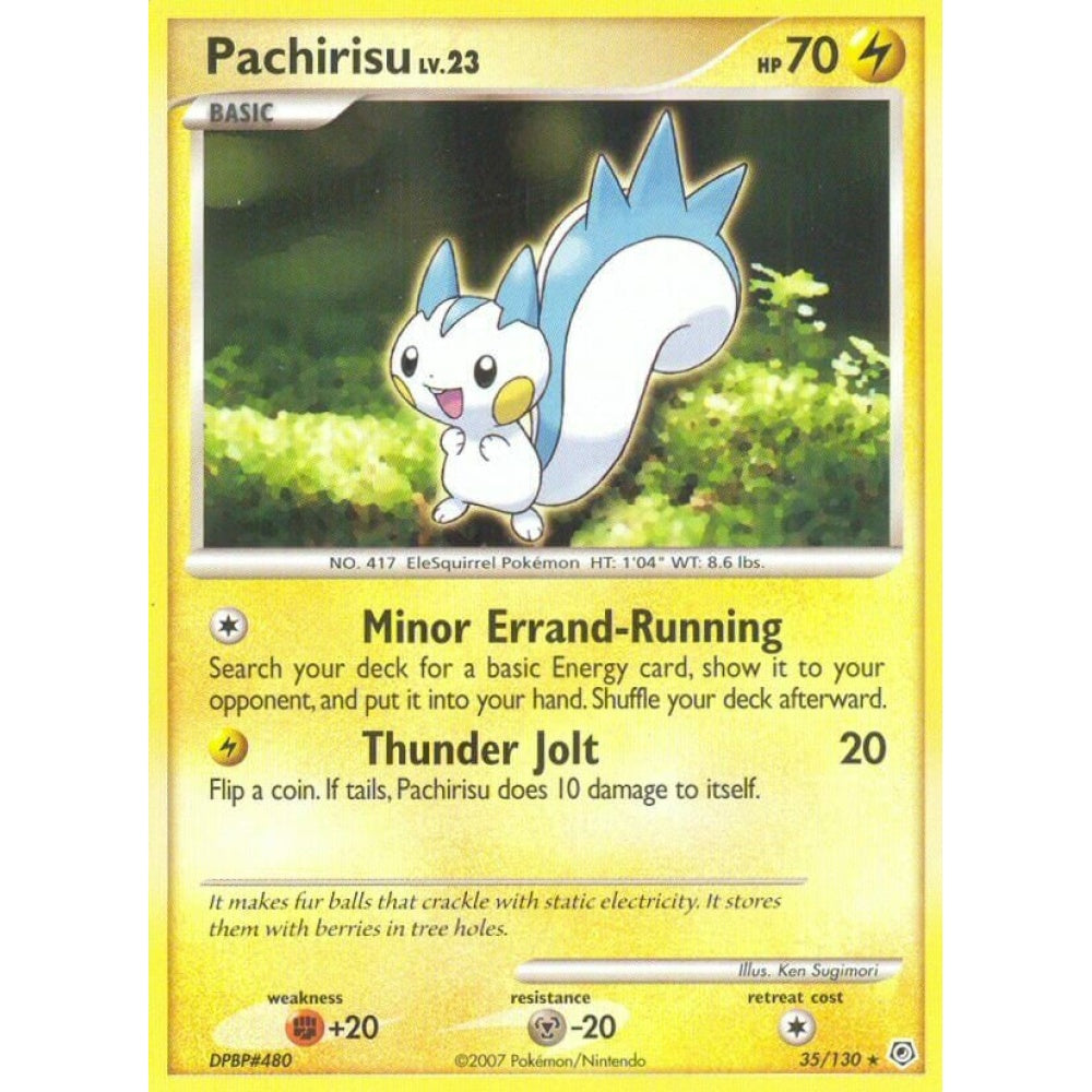 Pachirisu Rare 35/130 Pokemon Card Game Diamond & Pearl