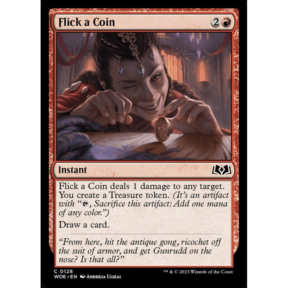 Flick a Coin, common, 128, Magic the Gathering, Wilds of Eldraine