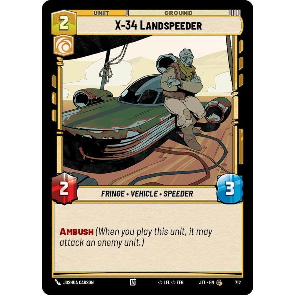 X-34 Landspeeder, C, JTL 712) Foil, Star Wars Unlimited