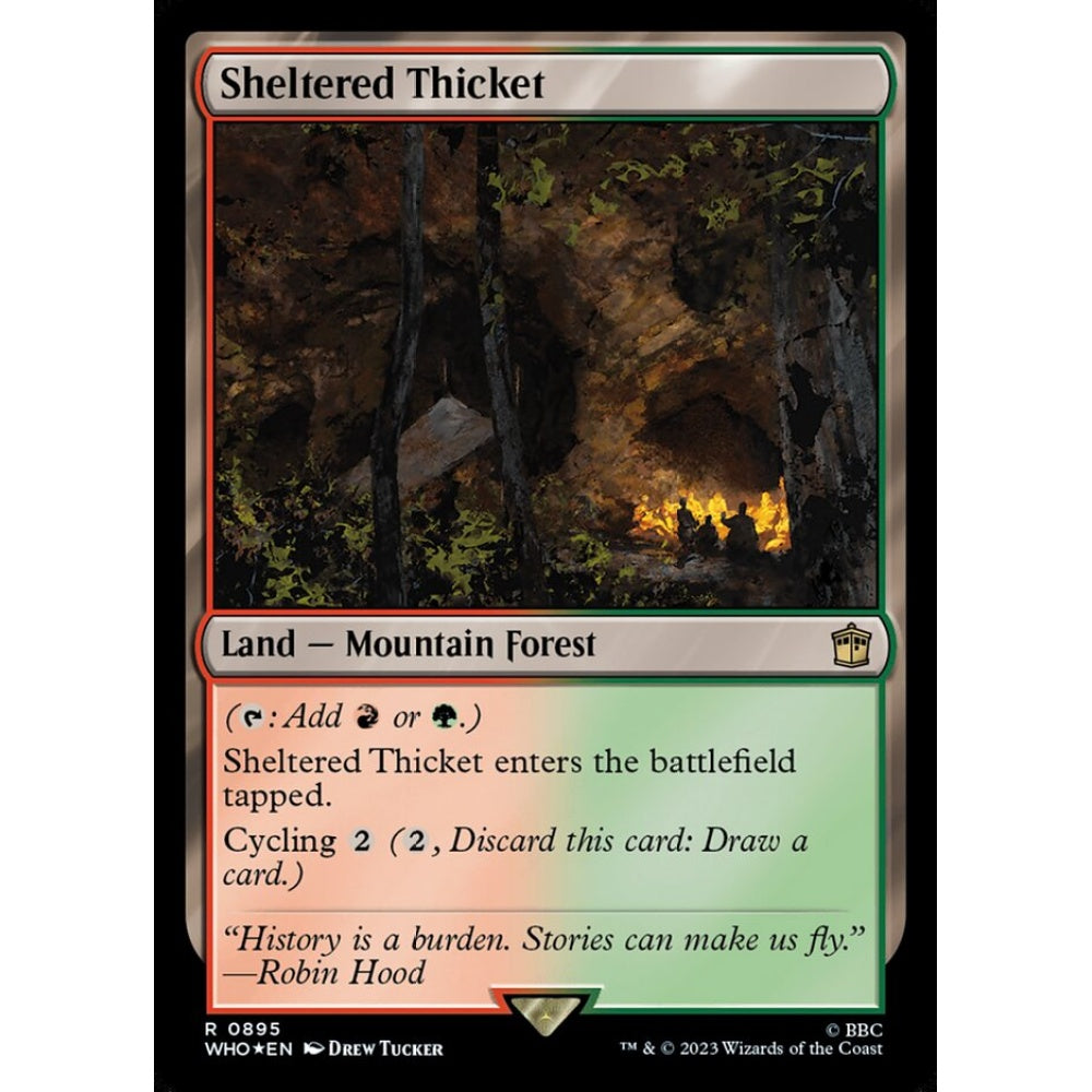 Sheltered Thicket rare 895 Magic the Gathering Doctor Who