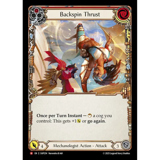 Backspin Thrust SUP254 Majestic Flesh & Blood Trading Card Game Super Slam in Regular Art