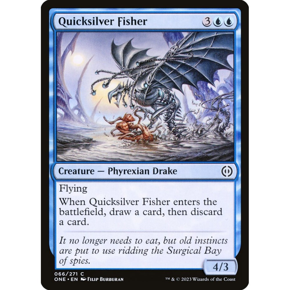 Quicksilver Fisher, common, 66, Magic the Gathering, Phyrexia: All Will Be One