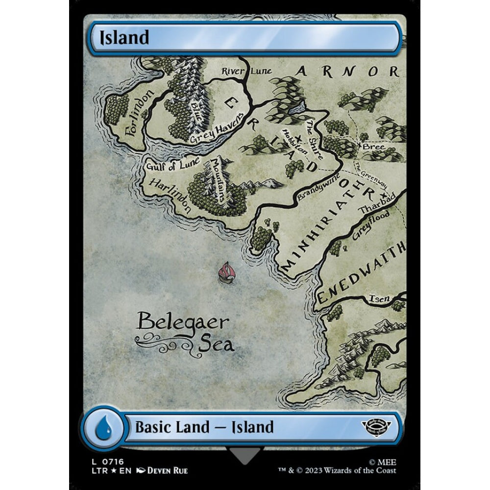 Island, common, 716, Magic the Gathering, The Lord of the Rings: Tales of Middle-earth