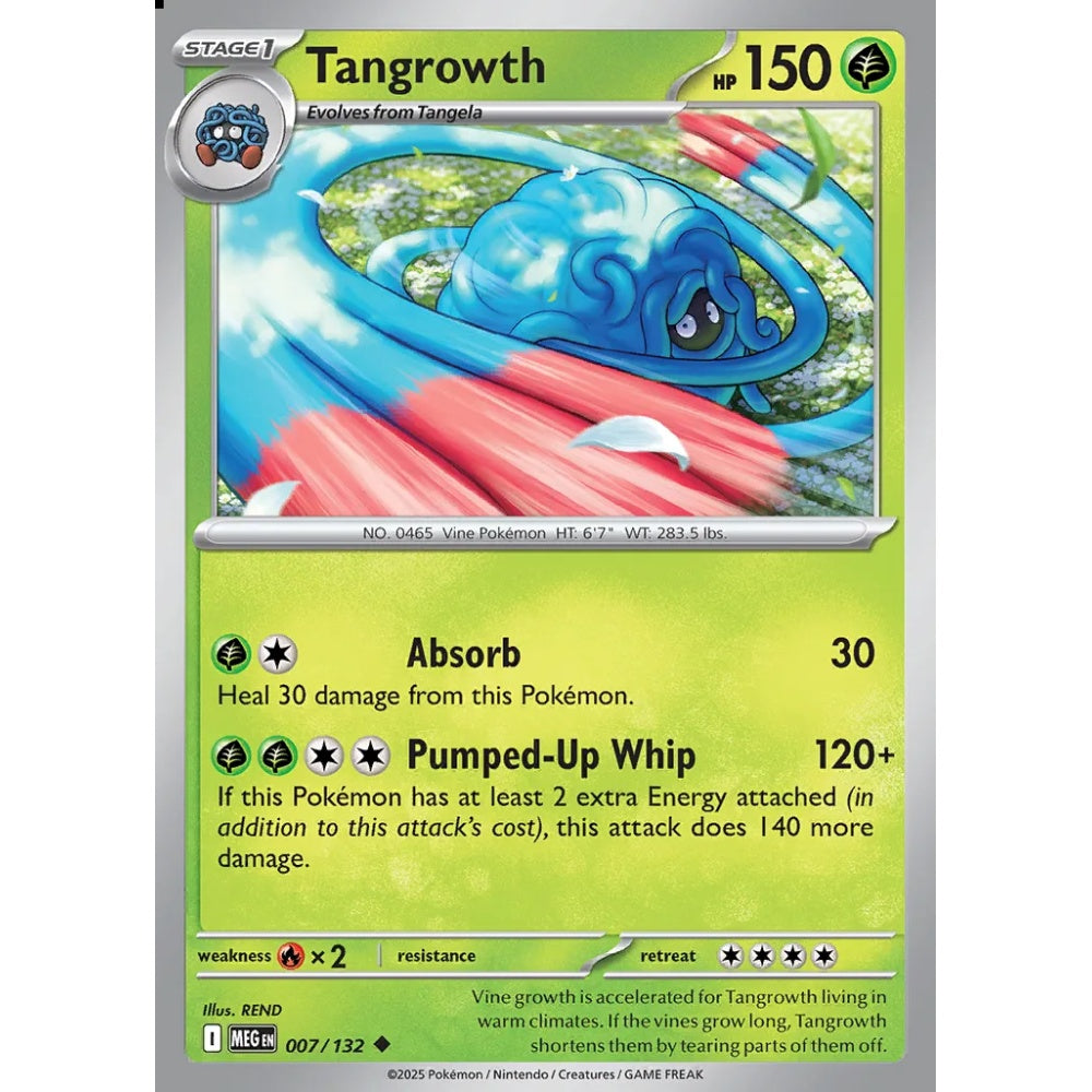 Tangrowth Uncommon 007/132 Pokemon Card Game Mega Evolution