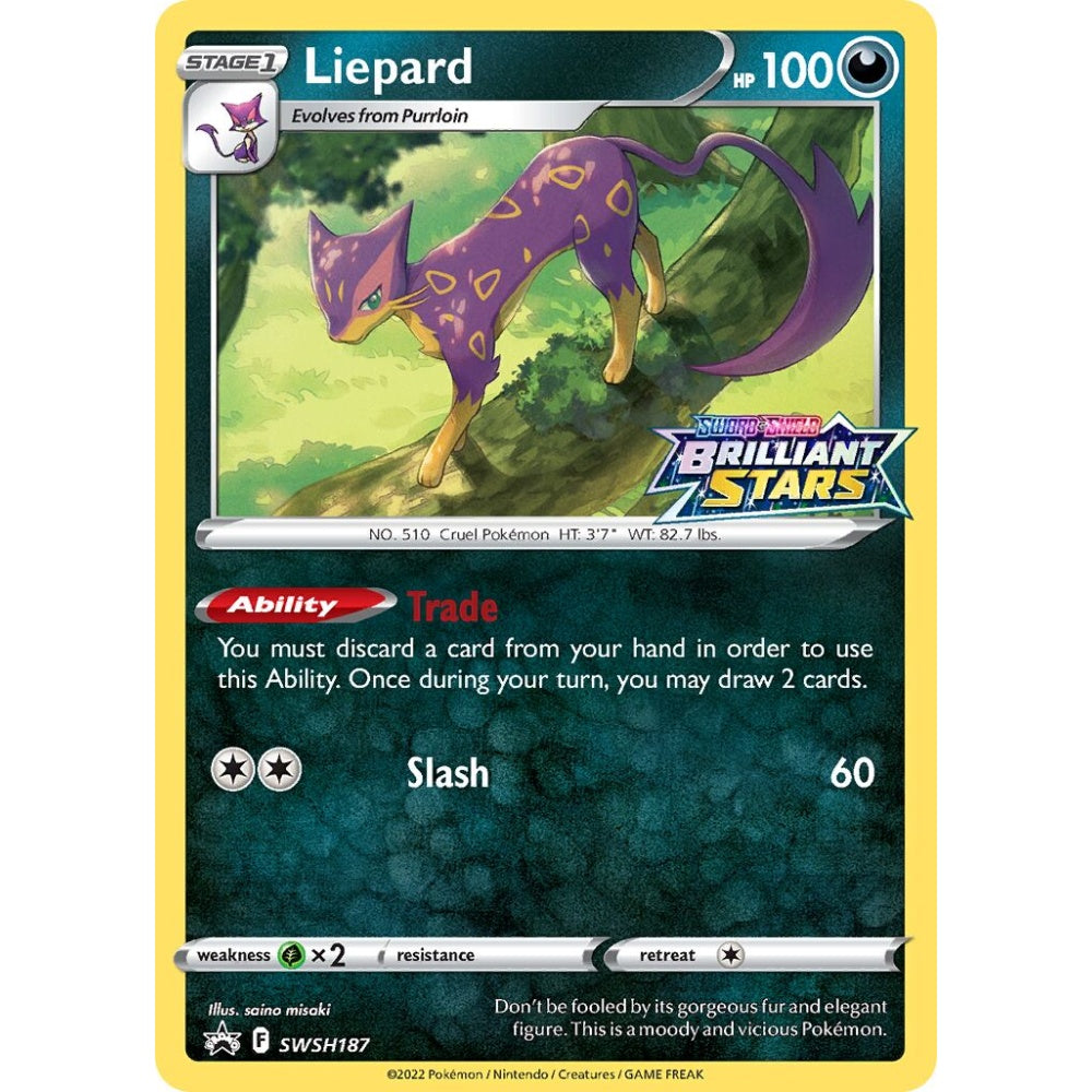 Liepard Promo SWSH187 Pokemon Card Game Sword & Shield Promos