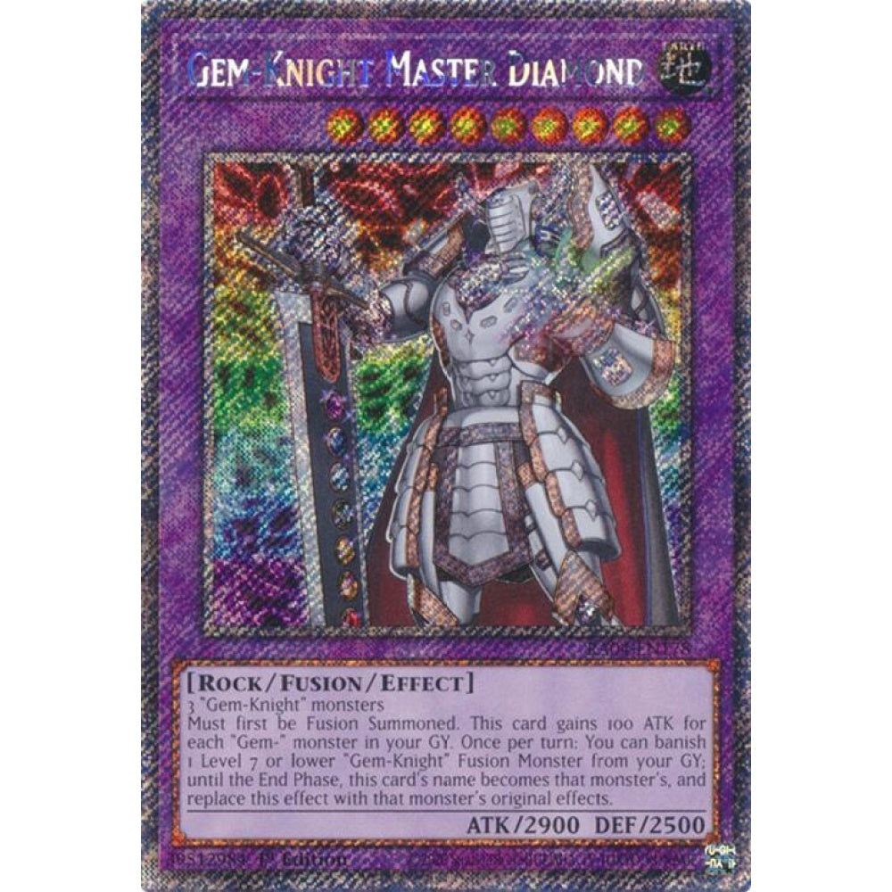 Gem-Knight Master Diamond (Platinum Secret Rare) RA04-EN178 Platinum Rare Yu-Gi-Oh Quarter Century Stampede