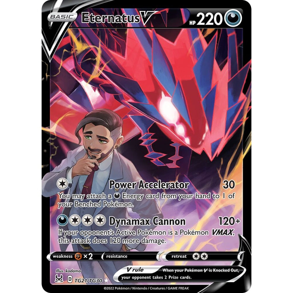 Eternatus V Holo Rare V TG21/TG30 Pokemon Card Game Lost Origin