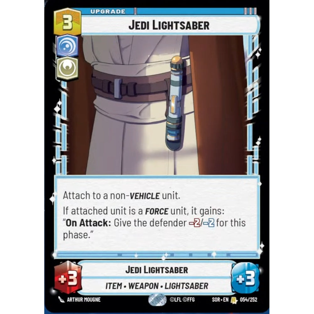 Jedi Lightsaber, 54, R, Star Wars Unlimited, Sparks Of Rebellion