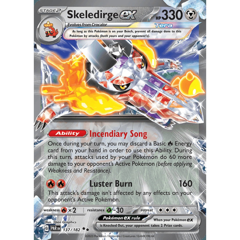 Skeledirge ex Double Rare 137/182 Pokemon Card Game Paradox Rift