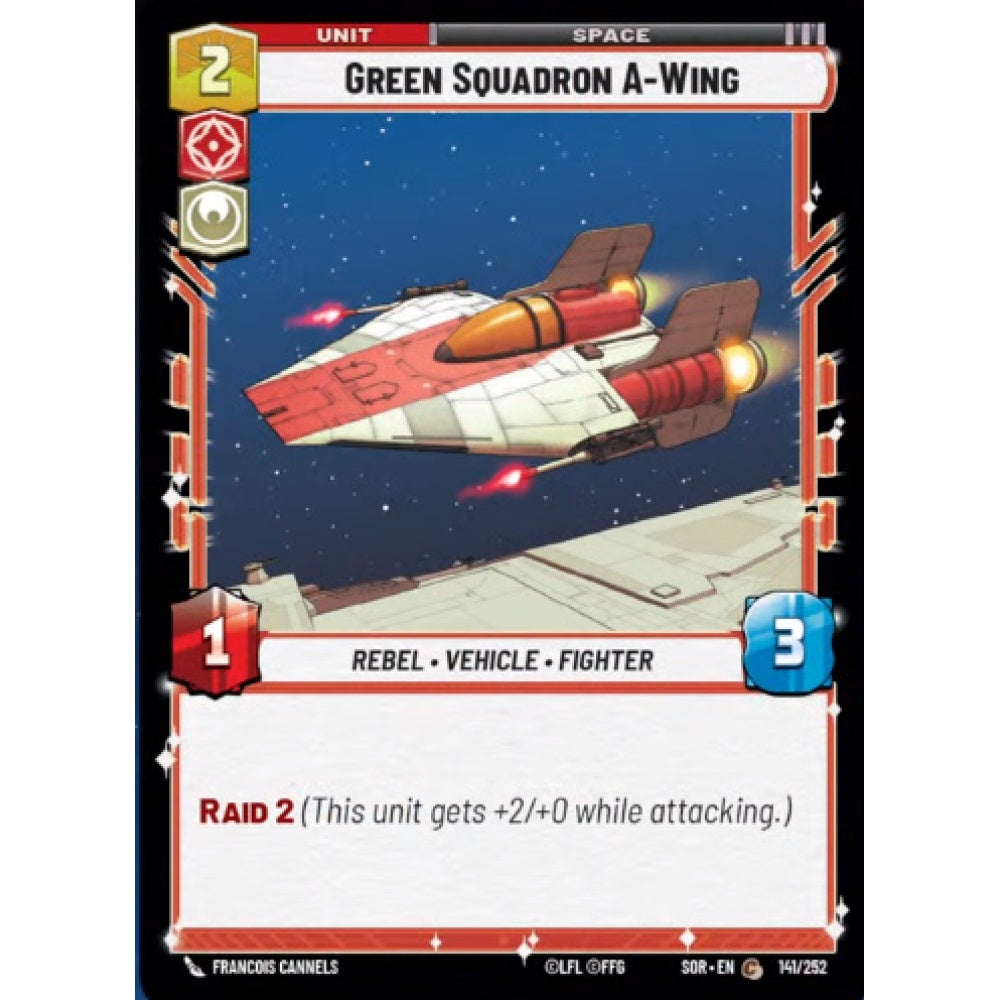 Green Squadron A-Wing, 141, C, Star Wars Unlimited, Sparks Of Rebellion