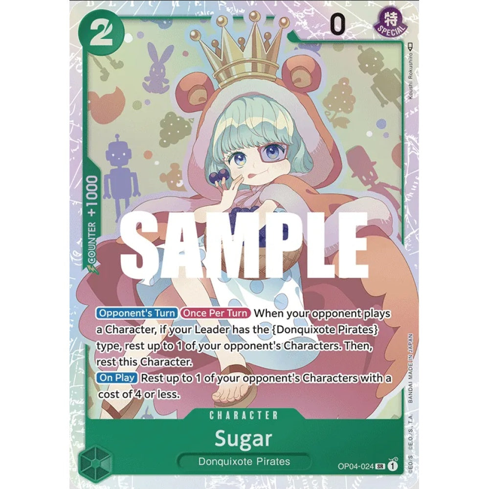 Sugar, OP04-024, Super Rare, One Piece, Kingdoms of Intrigue