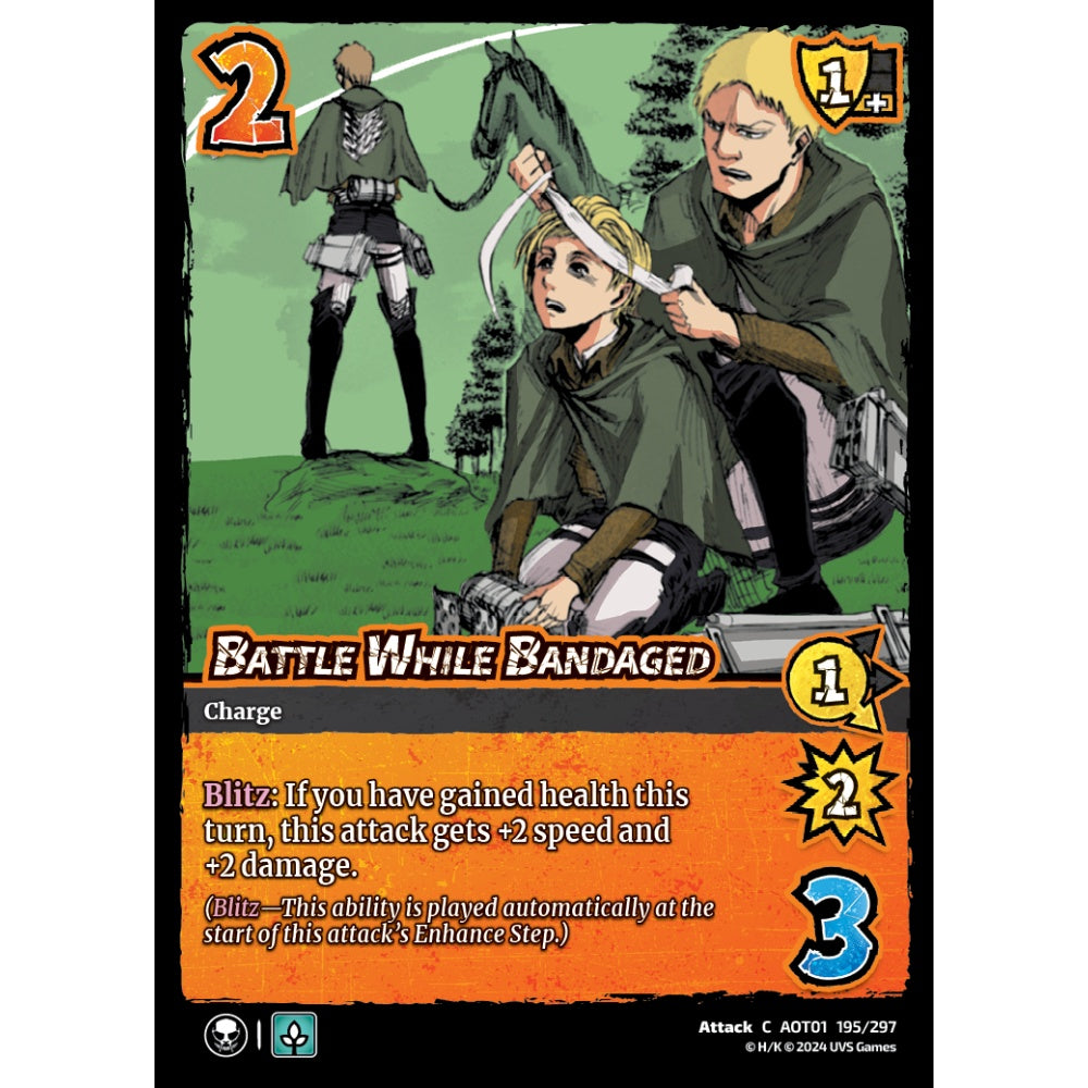 Battle While Bandaged, 195/297, C, UniVersus, Attack on Titan: Battle for Humanity