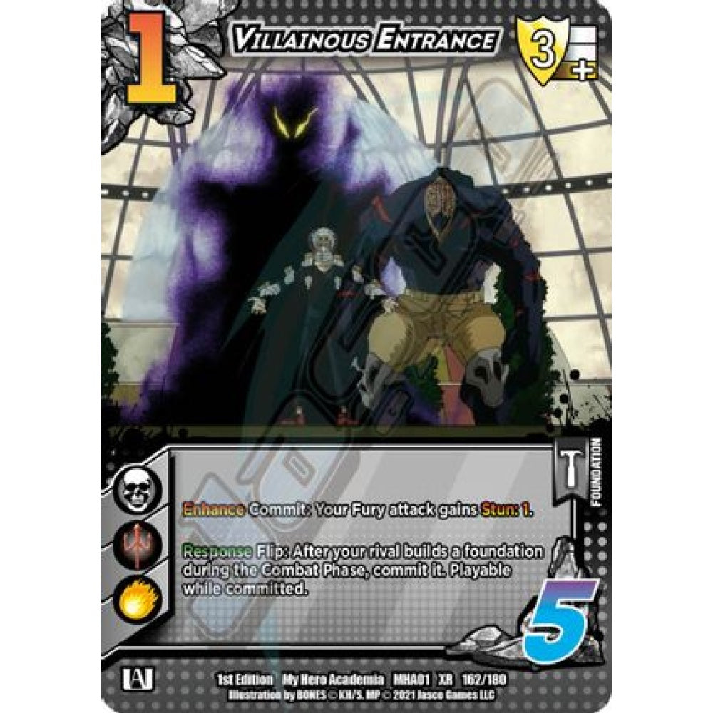 Villainous Entrance, 162/180, XR, UniVersus, MHA01 My Hero Academia