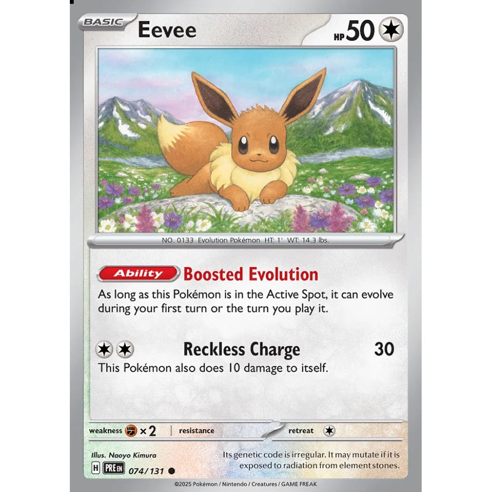 Eevee Common 074/131 Pokemon Card Game Prismatic Evolutions