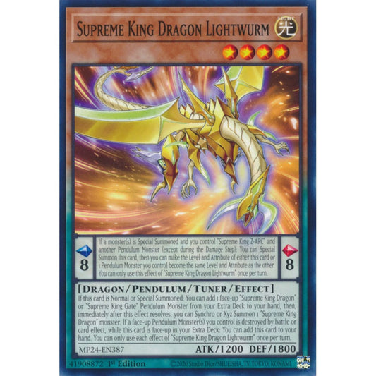Supreme King Dragon Lightwurm AGOV-EN002 Common Common Yu-Gi-Oh Age of Overlord in Art