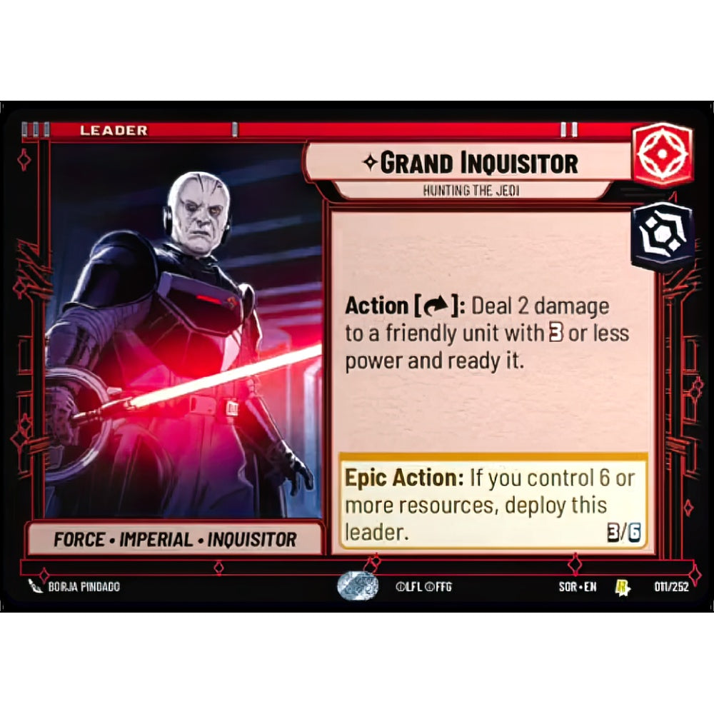 Grand Inquisitor, 11, R, Star Wars Unlimited, Sparks Of Rebellion