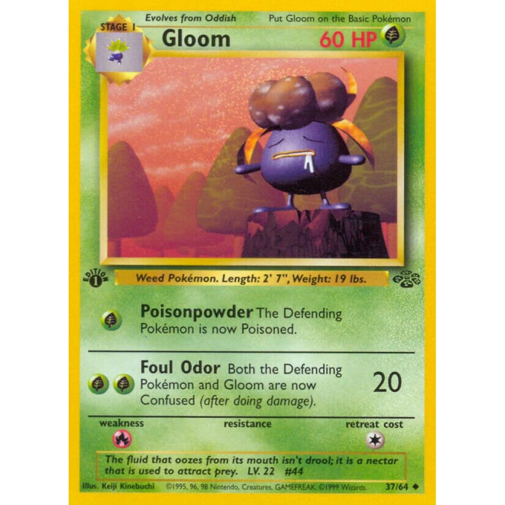 Gloom Uncommon 37/64 Pokemon Card Game Jungle
