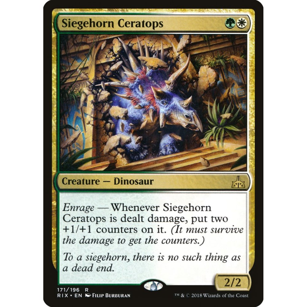 Siegehorn Ceratops rare 171 Magic the Gathering Rivals of Ixalan
