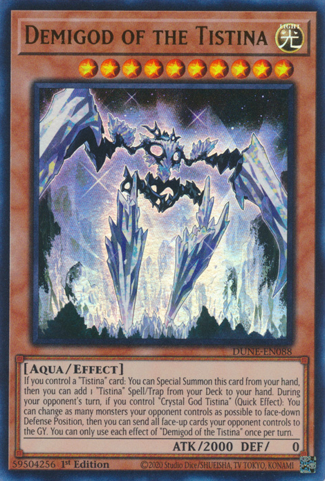 Demigod of the Tistina DUNE-EN088 Ultra Ultra Rare Yu-Gi-Oh Duelist Nexus in Art