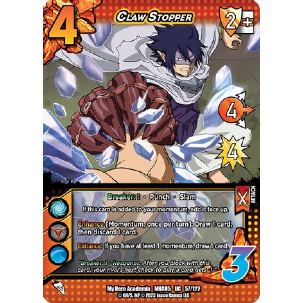 Claw Stopper, 57/122, UC, UniVersus, MHA05 Undaunted Raid