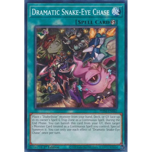Dramatic Snake-Eye Chase PHNI-EN062 Common Common Yu-Gi-Oh Phantom Nightmare in Art