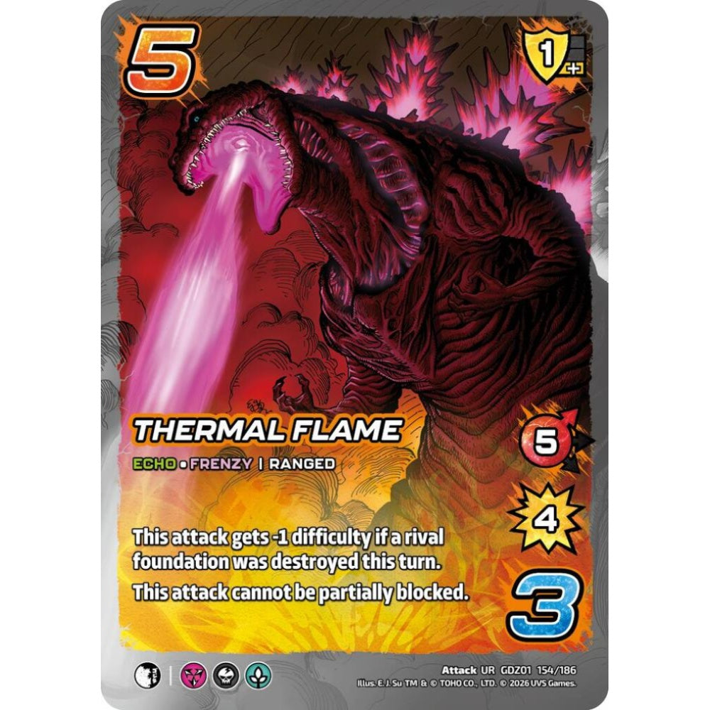 Thermal Flame GDZ01 154/186 GDZ01 Universus Godzilla: Reign of Kaiju Attack UR