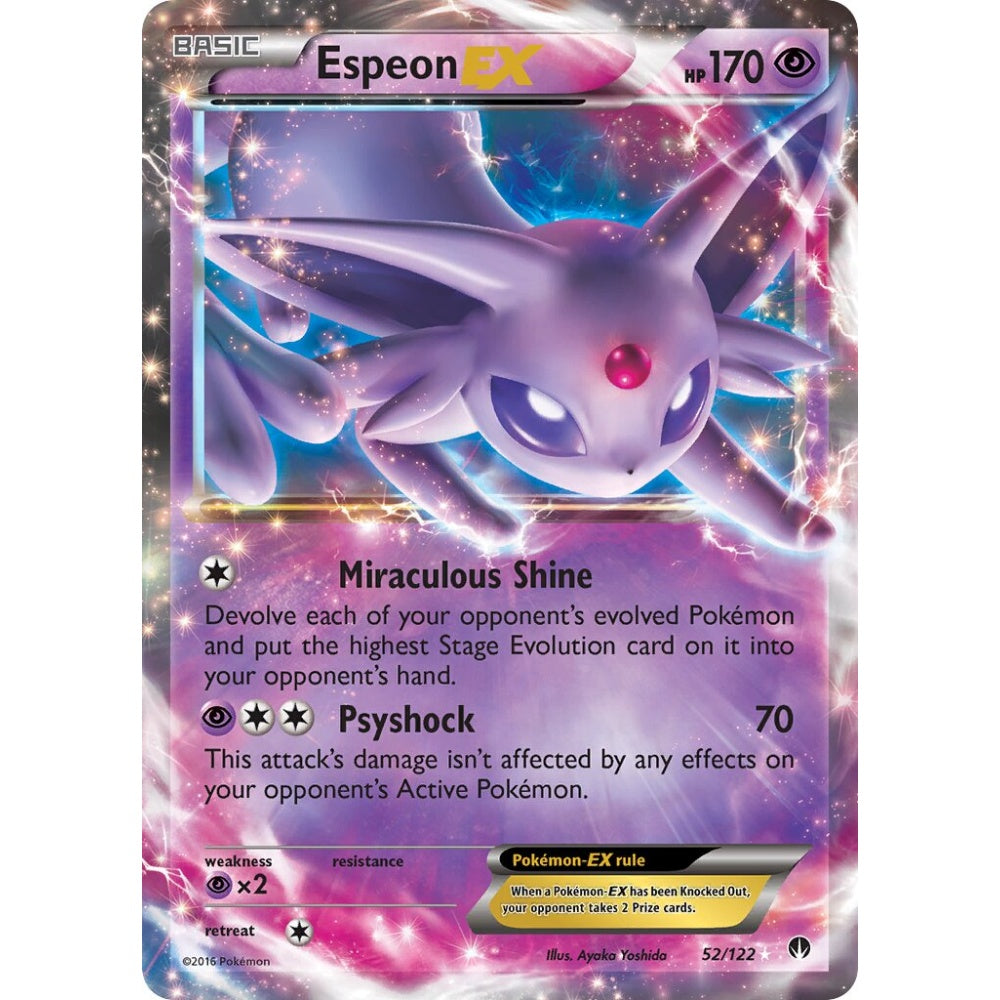 Espeon-EX Rare Holo EX 52/122 Pokemon Card Game BREAKpoint