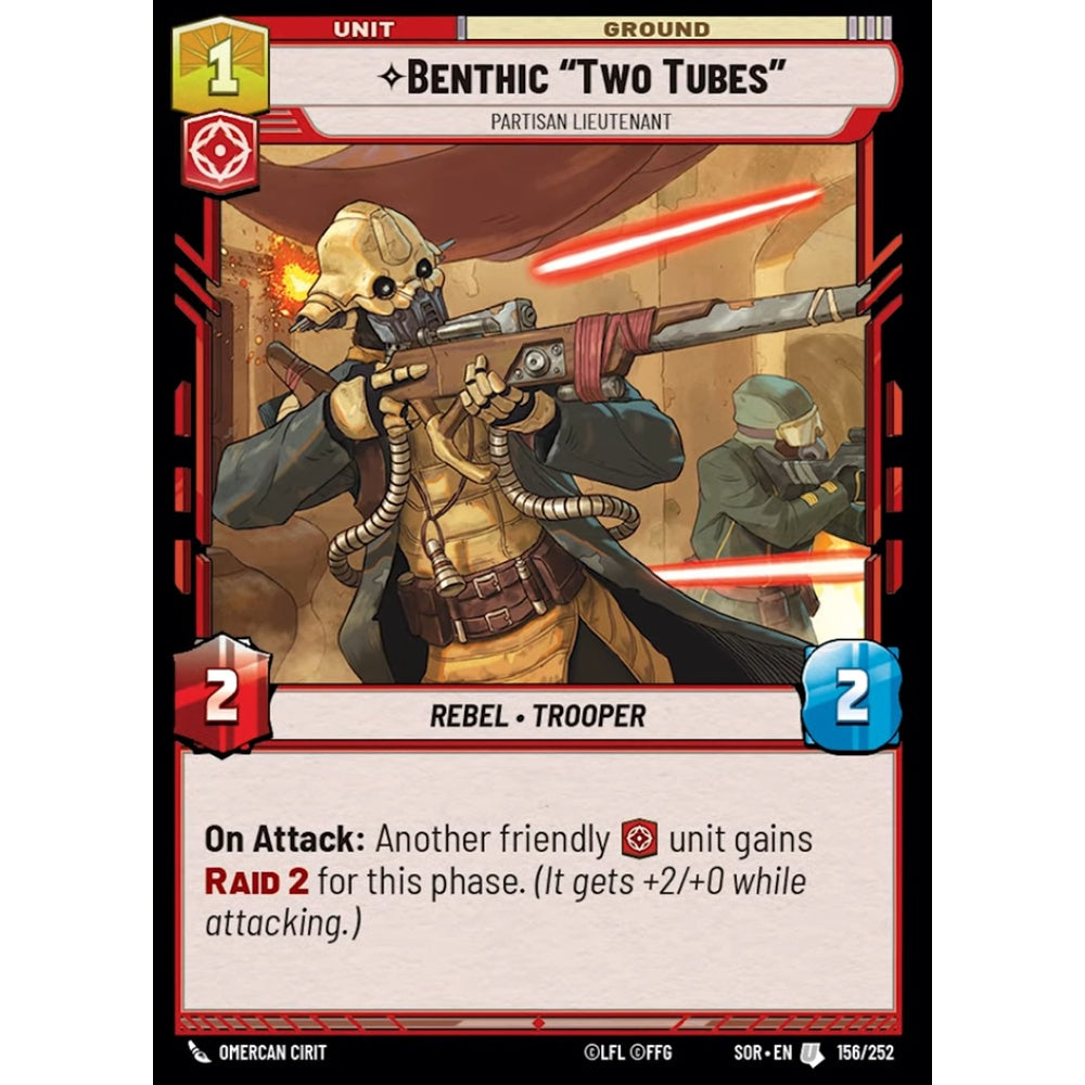Benthic "Two Tubes", 156, U, Star Wars Unlimited, Sparks Of Rebellion