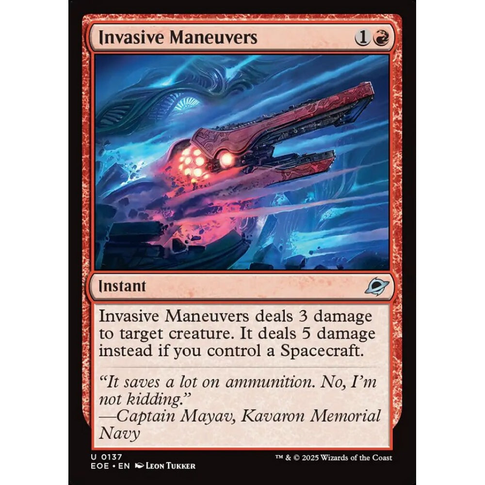 Invasive Maneuvers uncommon 137 Magic the Gathering Edge of Eternities