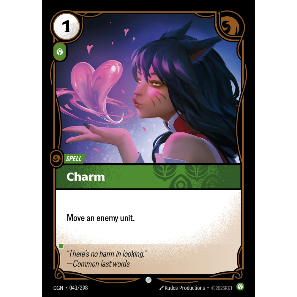 Charm OGN-043/298 Riftbound Card Game Origins Common