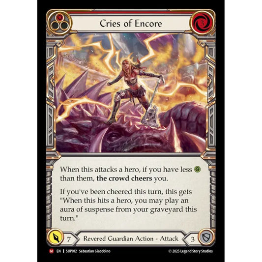 Cries of Encore SUP012 Majestic Flesh & Blood Trading Card Game Super Slam in Regular Art