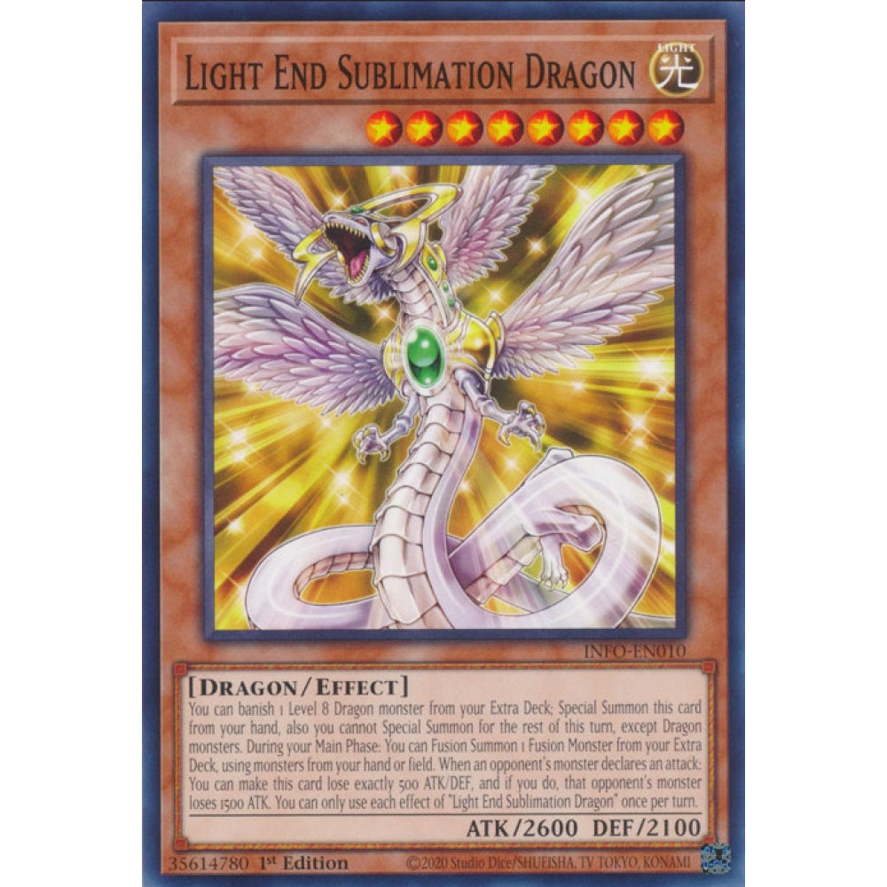 Light End Sublimation Dragon, INFO-EN010, Common, Yu-Gi-Oh!, The Infinite Forbidden