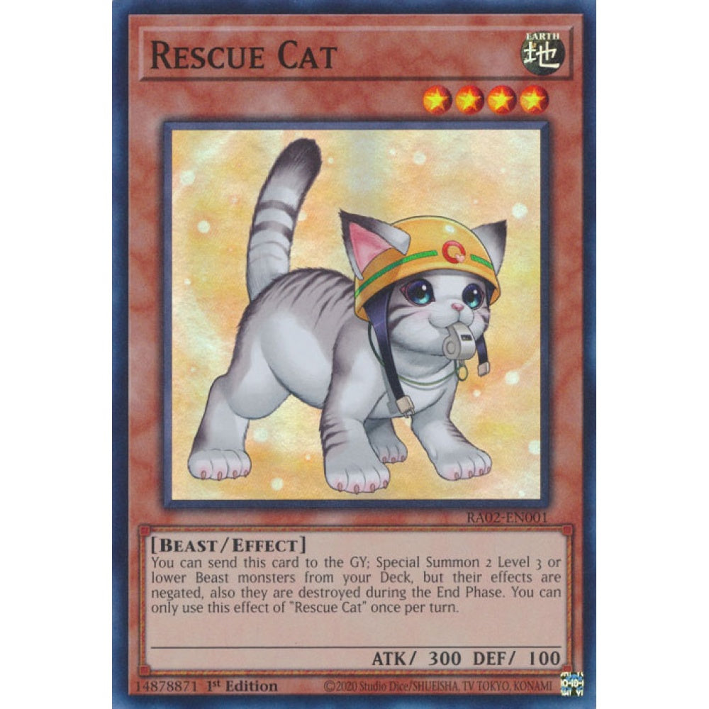 Rescue Cat RA02-EN001 Super Super Rare Yu-Gi-Oh 25th Anniversary Rarity Collection II in Alt-Art Art