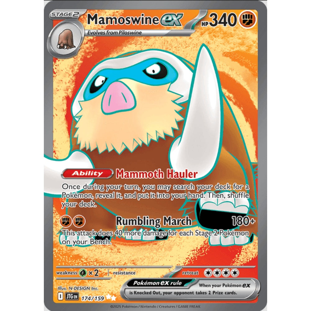 Mamoswine ex 174/159 Ultra Rare JTG Journey Together Pokemon