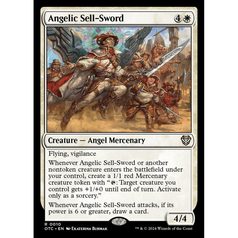 Angelic Sell-Sword, 10, rare, Magic: The Gathering, Outlaws of Thunder Junction