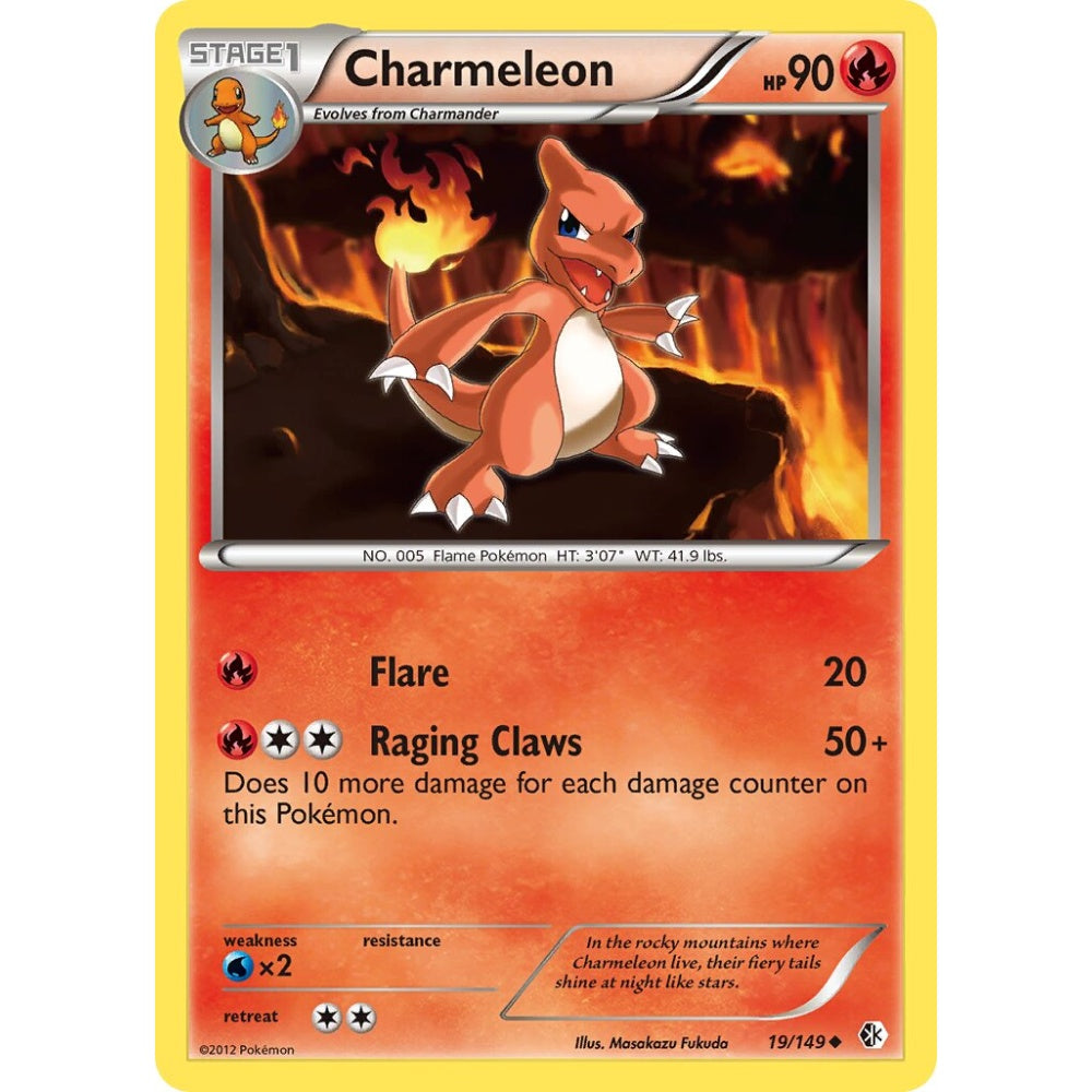 Charmeleon Uncommon 19/149 Pokemon Card Game Boundaries Crossed