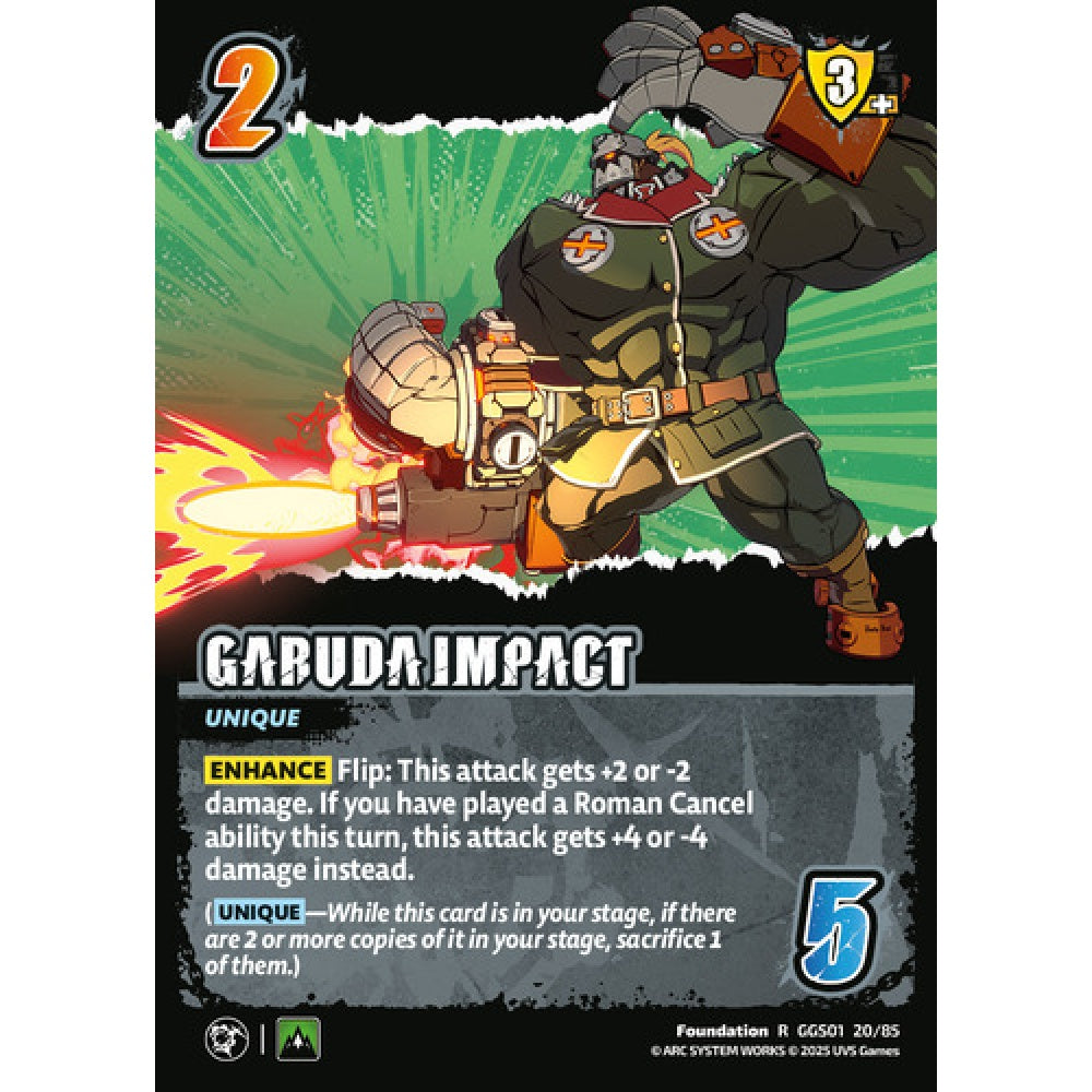 Garuda Impact 20/85 Universus Card Game Guilty Gear -Strive- R Foil